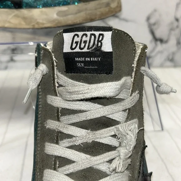 Golden Goose Women's Teal and Black Glitter Sneakers trainers Size 39 EU - Picture 2 of 12